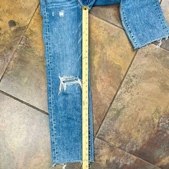 Hidden Distressed High Rise Rough Hem Jeans Size 22 - Picture 6 of 8